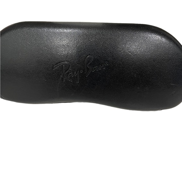 Ray Bans sunglass/eyeglass case, hard shell black with gray suede interior - Picture 1 of 3